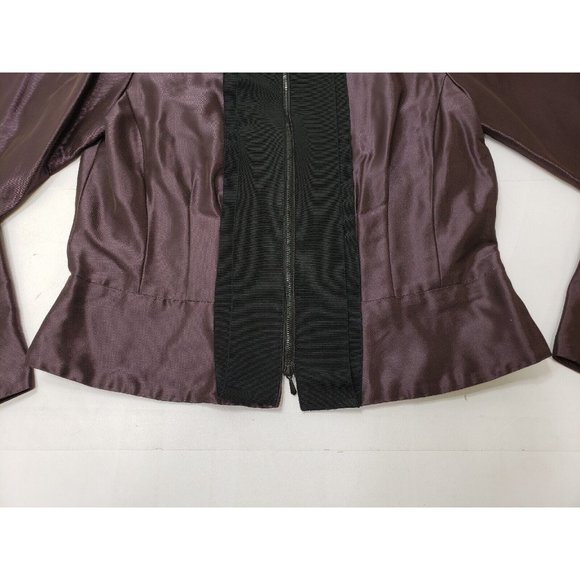 Joeffer Caoc Womens Jacket Blazer Full Zip Long Sleeve Port Metallic Size XS - Picture 3 of 11